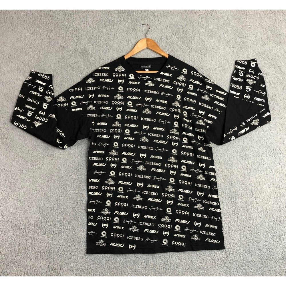 Dope Boy Magic Vintage Logo Black White Long Sleeve Streetwear Shirt Size Large